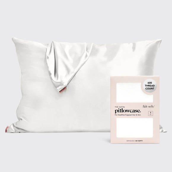 Ivory Satin Pillowcase