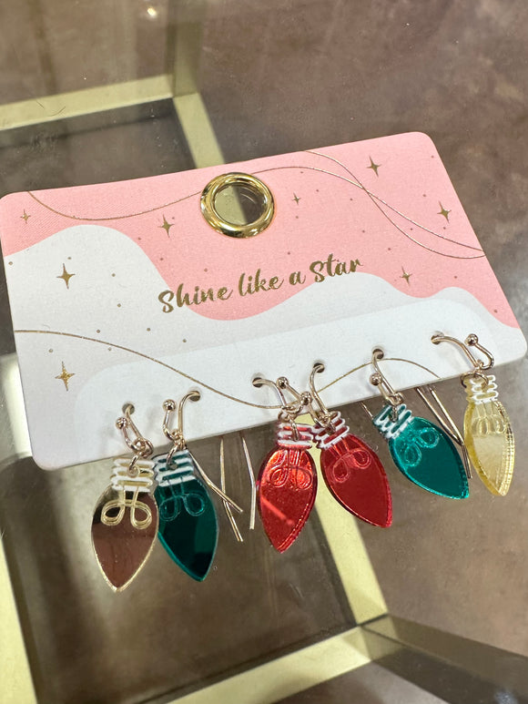 Christmas Light Earrings