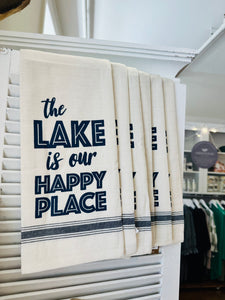 The Lake is our Happy Place Hand Towel