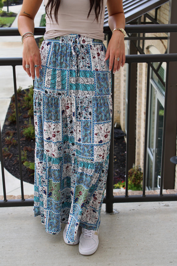 Paisley Mix Maxi Skirt