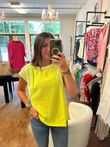 Lime Cap Sleeve Top