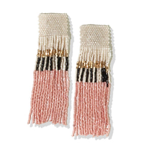 Belle Beaded Fringe Earrings